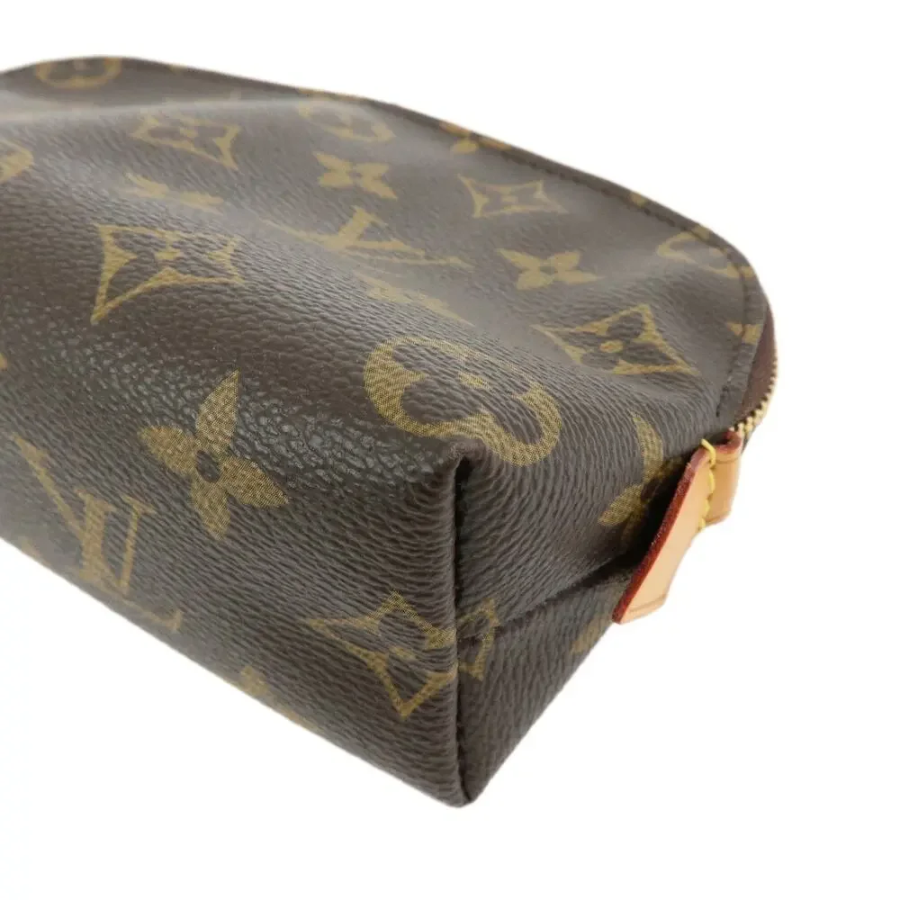 Louis Vuitton Monogram Pochette Cosmetic PM Pouch Brown